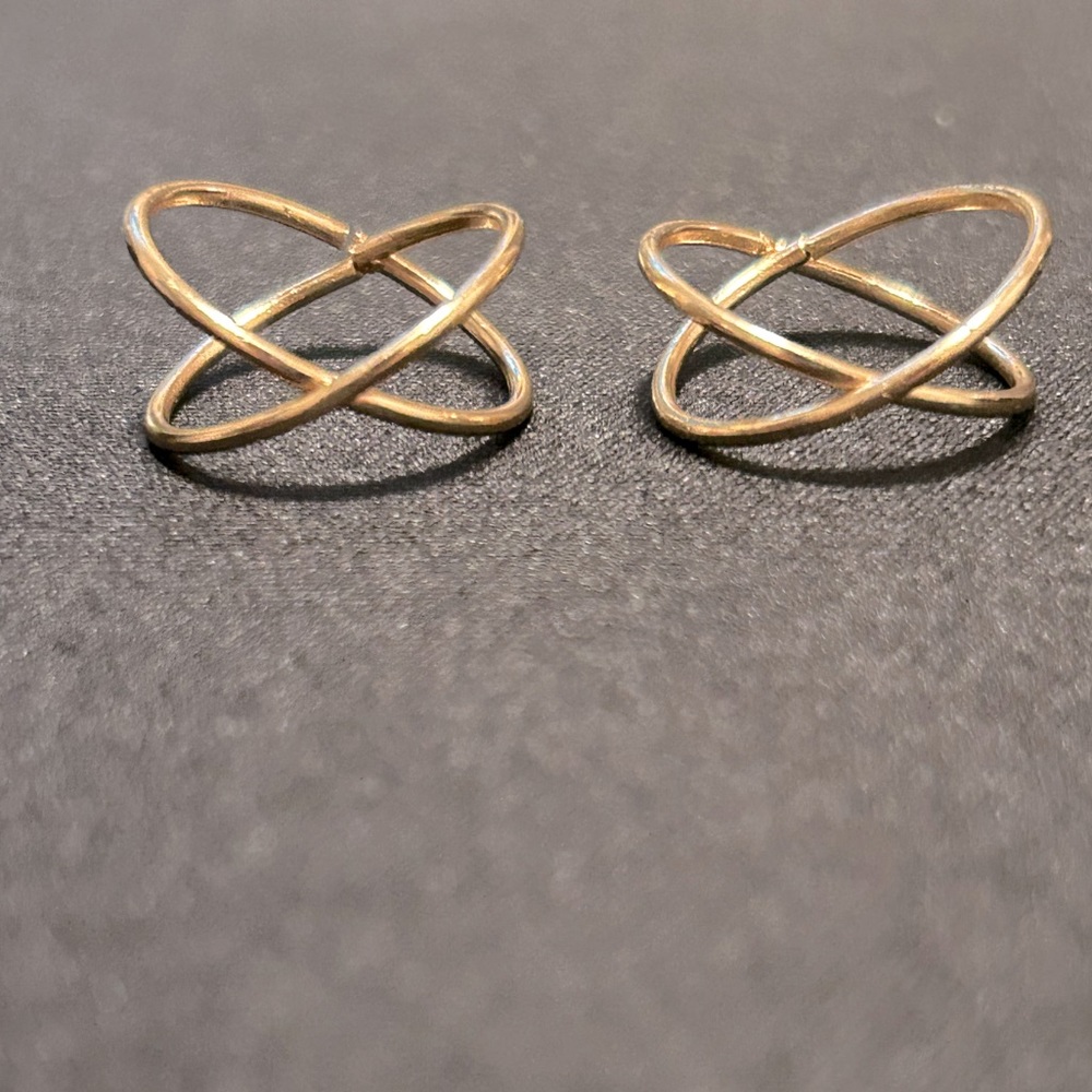 NEW // Set of 2 Gold Cross Rings